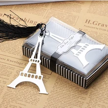 Marque page romantique tour Eiffel avec pompon, marque page en métal, papeterie cadeaux de mariage, livraison gratuite