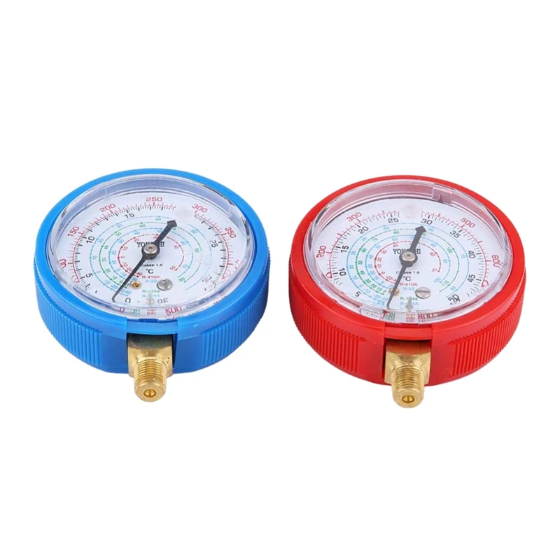 

2Pcs Car Auto High Low Tester Gauge Car Air Conditioner Refrigerant Pressure Gauge Kit for R410A R134A R22 Refrigerant