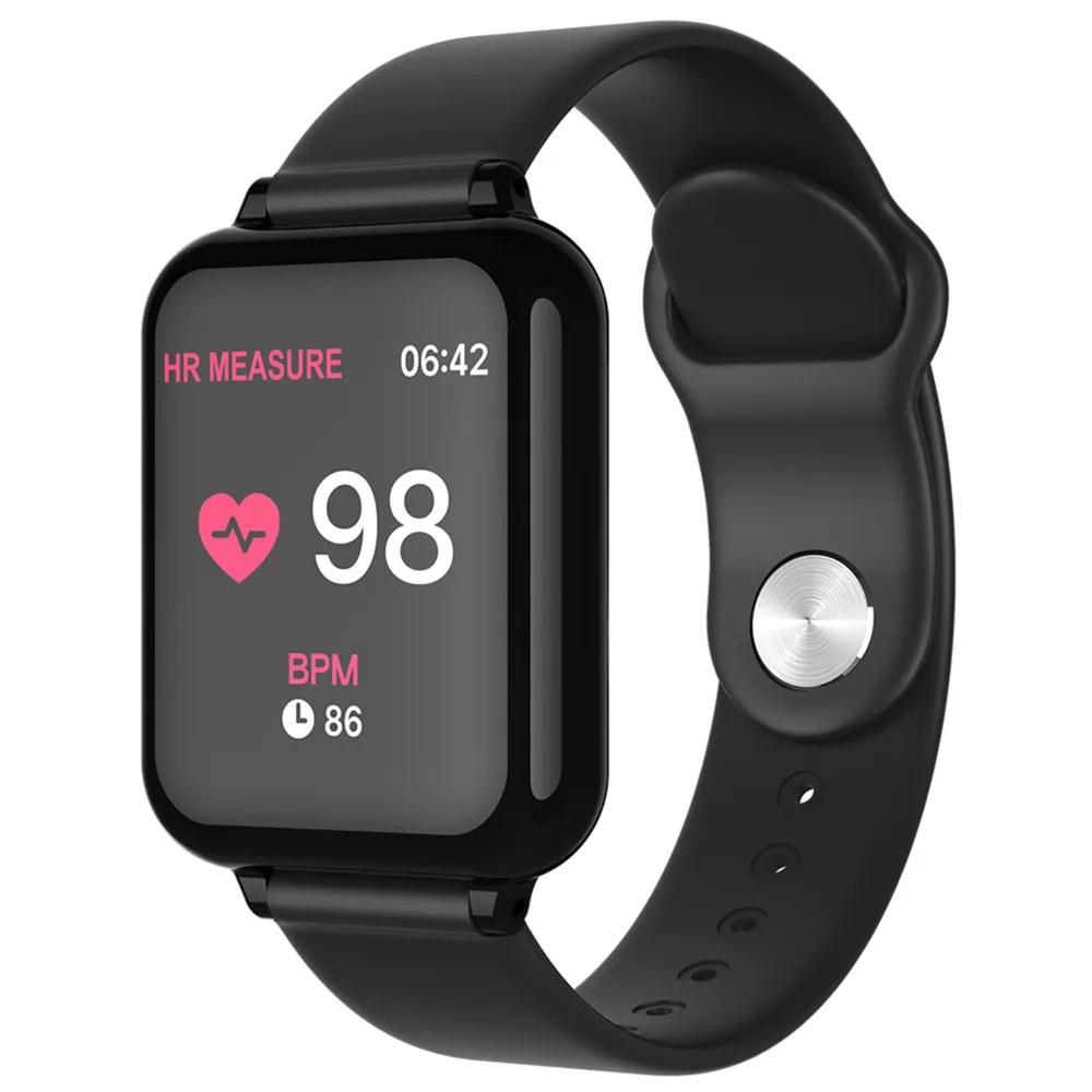 696 B57 Смарт-часы кровяное давление фитнес-трекер пульсометр IP67 Водонепроницаемый Bluetooth Смарт-браслет спортивные наручные часы - Цвет: Black
