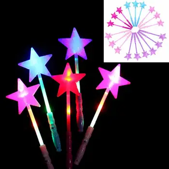 

1Pcs Kids Magic Luminous Star LED Glow Stick Flashing Light Up Wand Party Concert Toy Child Star Magic Party Concert Cheers Toys