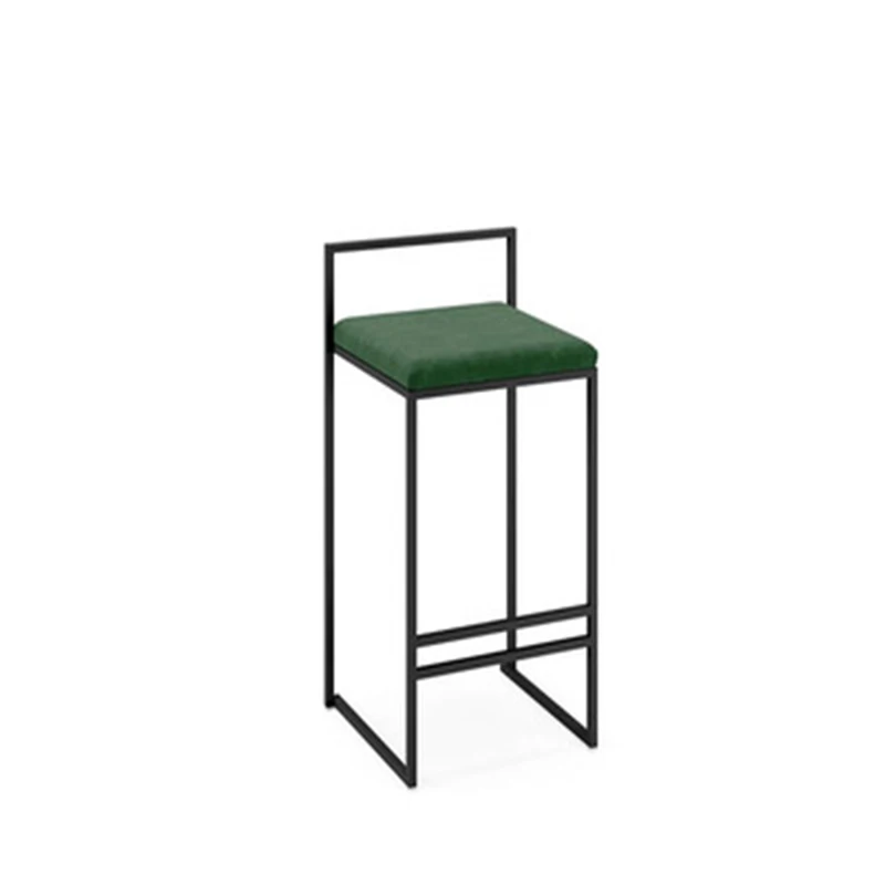 Modern Minimalist European Style Bar Chair Designer Home Bar Chair Industrial Style High Stool Nordic Backrest Furniture