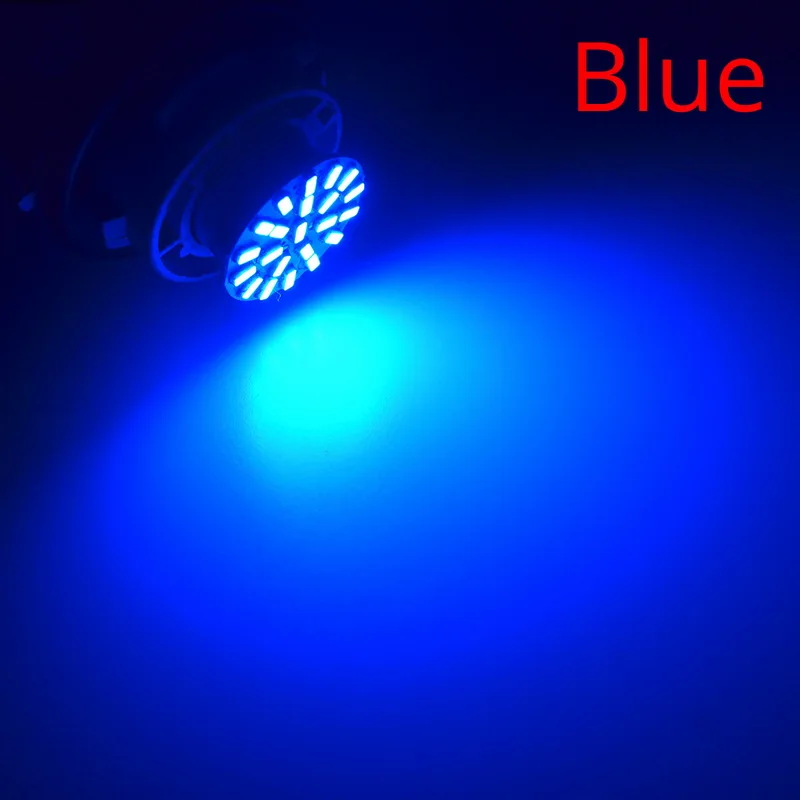 1156 BA15S 1157 BAY15D P21W 1206 22SMD Белый Автомобильный светодиодный стоп-сигнал, стояночный светильник, Автомобильный светодиодный фонарь, задний фонарь, 12 В постоянного тока - Испускаемый цвет: Синий