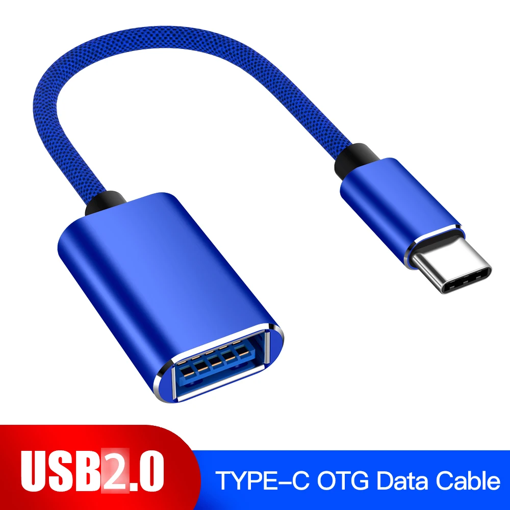 USB-C OTG кабель type-C штекер USB 2,0 Женский металлический конвертер для samsung S10 S9 Macbook Xiaomi Mi8 huawei USB2.0 to type-C OTG