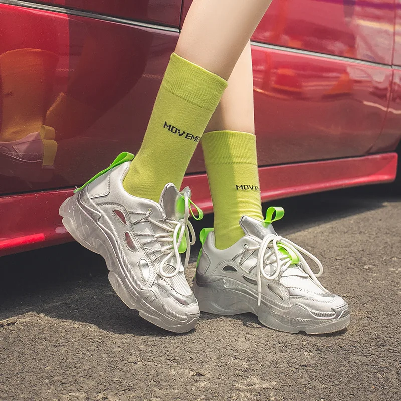 Обувь на платформе; кроссовки; chaussures femme; обувь для тренировок; коллекция года; сезон осень; обувь на танкетке со шнуровкой; женская прогулочная обувь