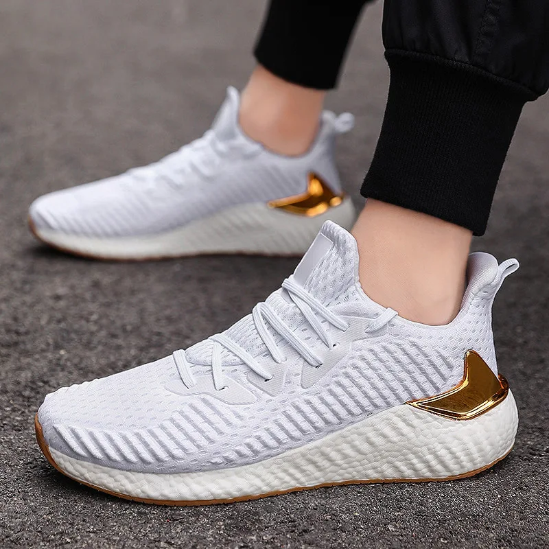 

MEN'S SHOES Spring Summer 2020 New Style Breathable Mesh Shoes White Men's Korean-style Trend Students Large Size Athletic Shoes