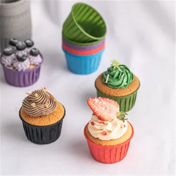 

50Pcs Muffin Cupcake Wrapper Molds Oilproof Cupcake Liner Baking Muffin Box Cup Tray Wedding Caissette Muffin Cupcake Paper Cups