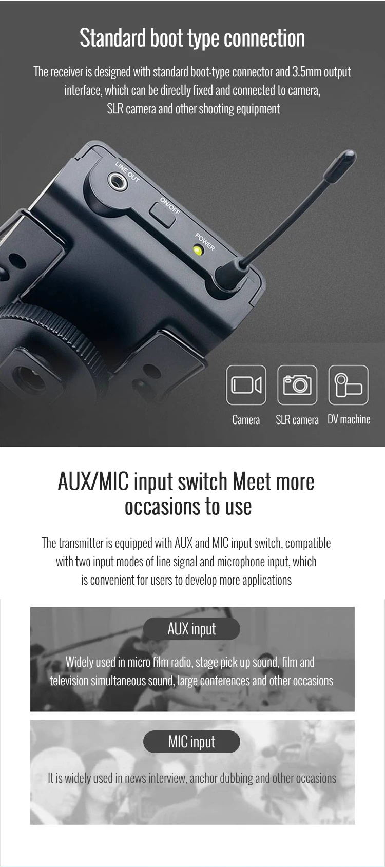 TAKSTAR беспроводной петличный микрофон Lavalier система для Canon Nikon sony DSLR камеры видеокамеры Аудио рекордер SGC-100W