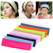 Женские мужские унисекс спортивные Пот повязка от пота на голову повязка для волос стрейч