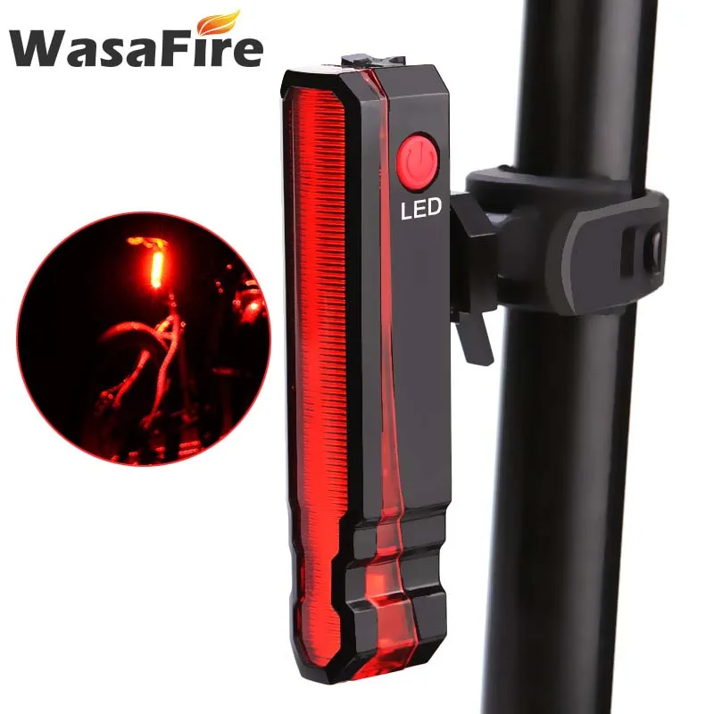 WasaFire складной лазерный светодиодный велосипед светильник USB Перезаряжаемые велосипед передний задний фонарь светильник безопасности Предупреждение хвост светильник велосипедная задняя фара лампы