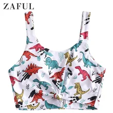 ZAFUL укороченный Бикини-топ с принтом динозавра