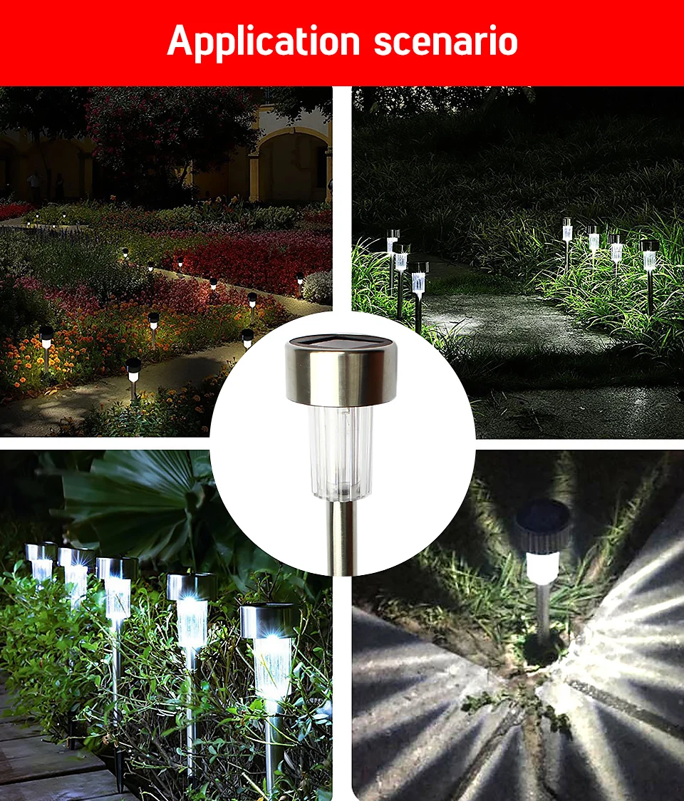 SUNYIMA светодиодный светильник для сада, водонепроницаемый светильник для газона, светильник на солнечной батарее, светильник для газона, уличный светильник