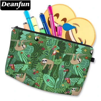 

Deanfun Cosmetic Bag Sloth Patterned Makeup Bag Cute Waterproof Green Toiletry Bags Purse Bag For Girls D52058