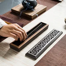 Прямоугольный аксессуар для храма ладан горелка орнамент домашний огнеупорный Joss-stick лоток держатель винтажный Catcher керамический