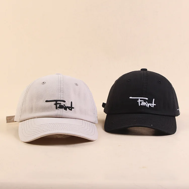 

Hat Women's Summer Lettered Embroidered Baseball Cap Korean-style Casual Versatile Outdoor Brim Hat Vintage Washing Topee
