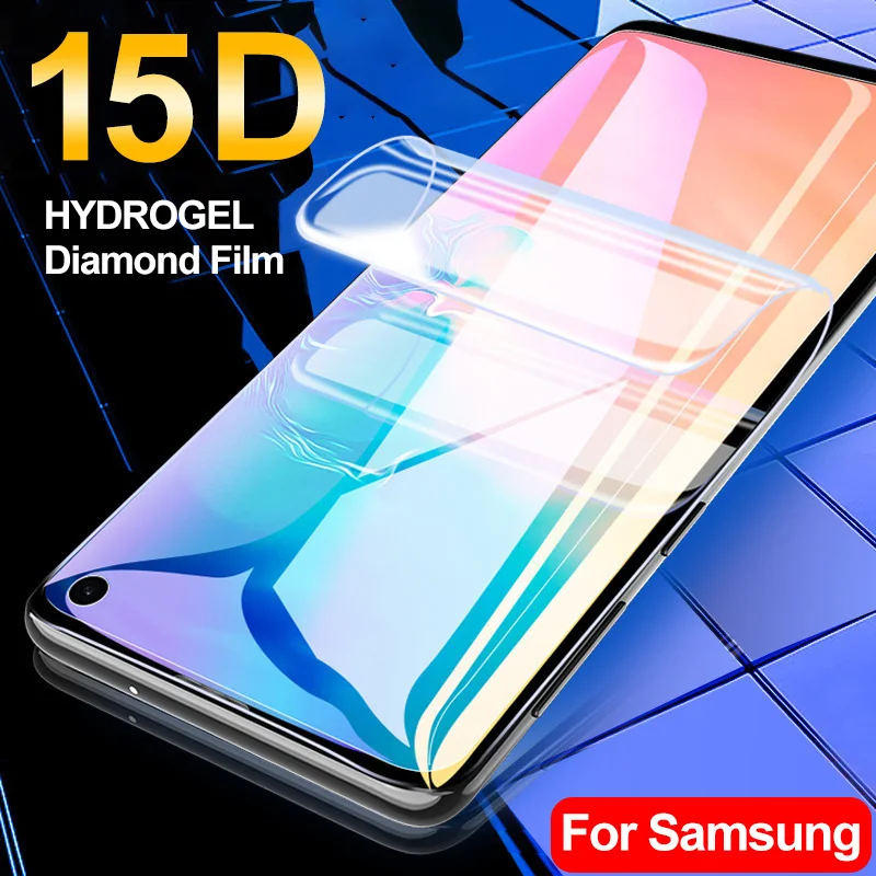 15D Защитная Гидрогелевая пленка для samsung galaxy S7 S6 edge Note 8 9 экрана S8 S9 S10 Plus S10e без