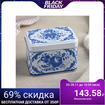 

Bank for loose "Russian pattern", 400 ml, rectangular