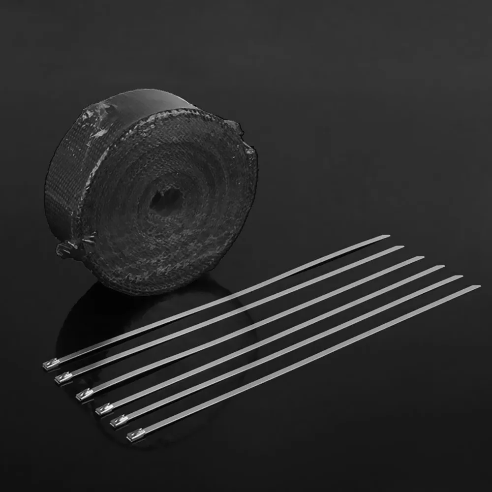 5m Exhaust Heat Wrap Roll Fiberglass Heat Insulated Wrap Durable Heat