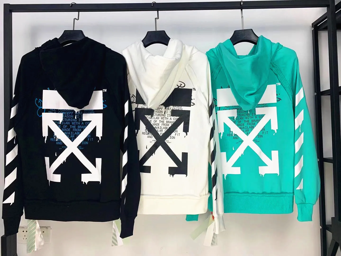 

Off-2020 Autumn & Winter Spring And Summer New Style Men And Women Couples Shoulder Hem Burrs Joint Hooded Pullover Hoody
