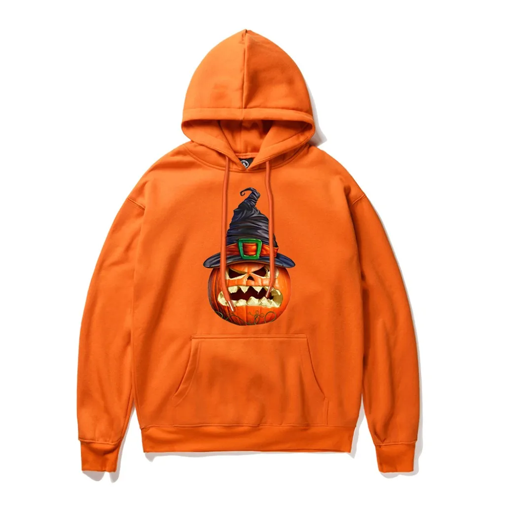 JAYCOSIN социальных Harajuku толстовки Sweatwear для пары на Хэллоуин с принтом топы с капюшоном, толстовки с длинным рукавом, зимнее пальто 820