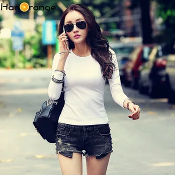 

Slim Short T-shirt Long Sleeve Autumn Winter 2020 Long Sleeve Women Bottom Shirt