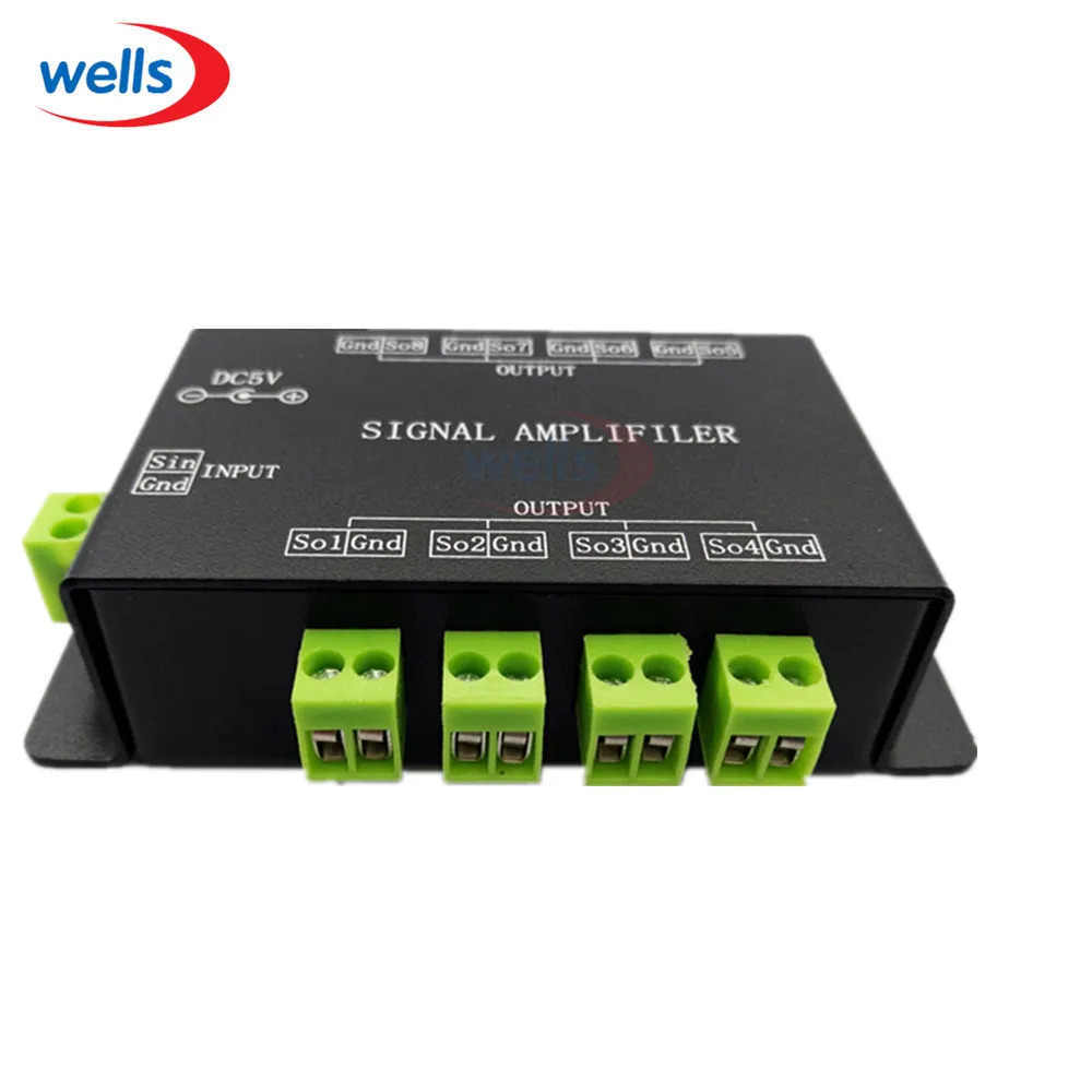 LED controller Signal Amplifier via SPI output signal Symphony 8 control group Amplifier for music controller ws2811 5050 strip