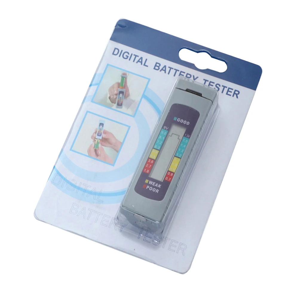 

Digital Capacity Tester Checker AA/AAA Battery Measuring Instrument Tool Portable Universal 1.5V 9V Power Supply Battery Teste