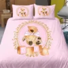 Home Textile Teddy Bear Flower Pattern Bedding Set Simple Bedspread Pillowcase Home Textile Children Adult Bedroom Decoration 4