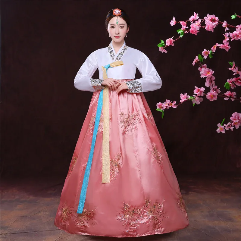 style 1 Женская Корейская одежда костюм для восточных танцев стандартные танцевальные платья корейское платье ханбок танец меньшинств представление платье SL1556 - Цвет: style 1