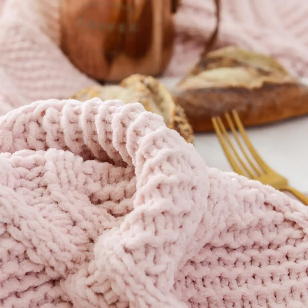 Мягкое одеяло 130*160 см, шенилловое вязаное одеяло с шариками, зимнее теплое одеяло для дивана, шенилловое плюшевое одеяло для малышей, детей, пар