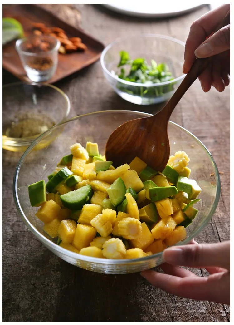 Стеклянная Салатница, прозрачная, для ресторана, креативная посуда, для пекарни, для взбивания яиц, миска для смешивания, для дома, большой размер, миска для фруктов