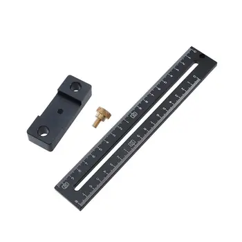 

Aluminum Alloy 180/280mm Scale Metric Measure Scribing Ruler T Shape Woodworking D5BD
