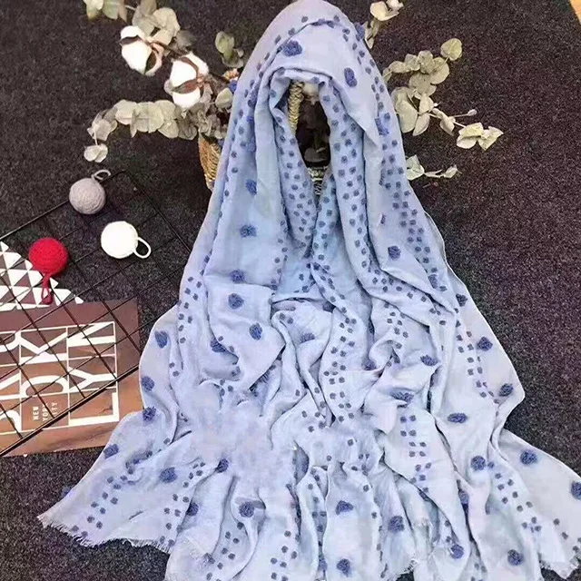 Женская Изысканная шаль, большой цветочный шарф с кисточками, палантин, мусульманский простой хиджаб, пенящаяся Женская Пашмина накидка