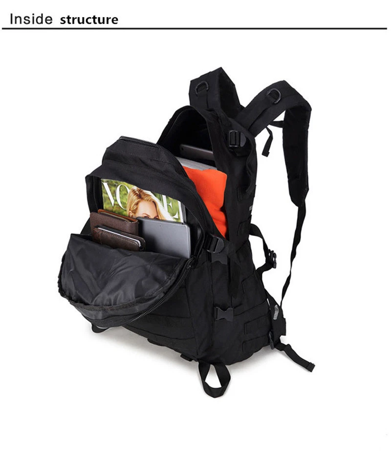 10 Colors Mens' Outdoor Military Tactical Backpack 40L Camouflage Shoulder Bag for Mountain Hiking Hunting Adventure 0.9Kg Only (15)