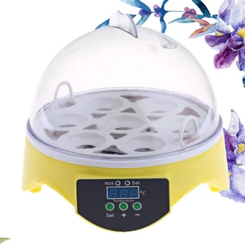 

7 Eggs Holder Semi-auto Egg Turning Incubator Egg Poultry Hatcher With Temperature Control Isolation Box for Chickens Ducks Goos