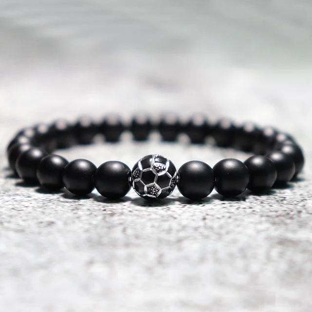 Braccialetto Uomo Calcio Con Perline - Regolabile, Ipoallergenico, Ideale Per Tifosi E Regali Sportivi - Foto 5