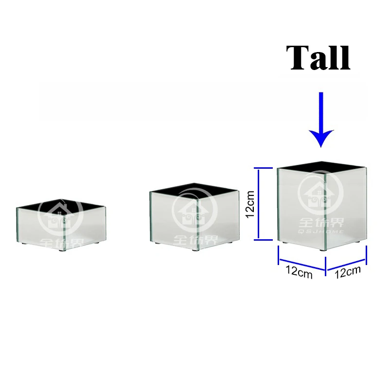 Tall Современный, Зеркальный органайзер для макияжа, зеркальная ваза, сухой инструмент для цветов, держатель для ручек, Ювелирная кисть, футляр для хранения, офисный стол, органайзер, куб - Цвет: Tall
