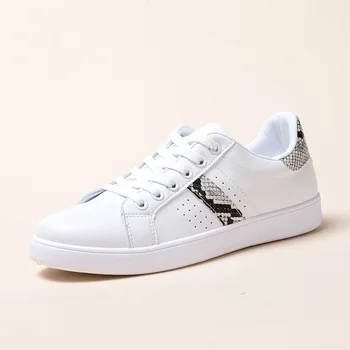

2020 New Summer Women Shoes Women White Serpentine Casual Shoes Breathable Flats Fashion Breathable Women Sneakers NVX221