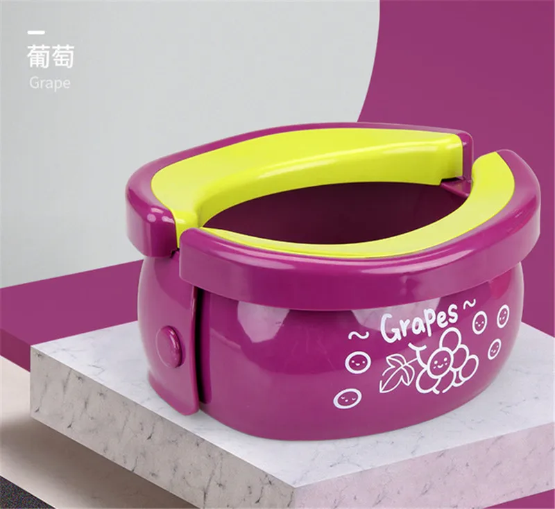 purple grape Детский туалет с бананом, дизайн, туалет, детский туалет, мультяшный банан, складной, без чистки, детский автомобильный туалет, писсуар для путешествий, писсуар - Цвет: purple grape
