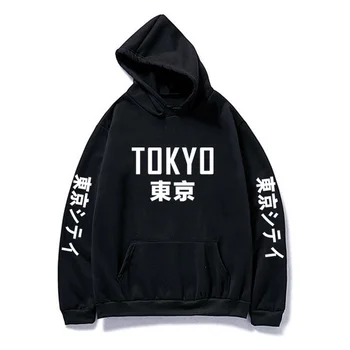 

Autumn 2020 New Arrival Japan Harajuku Hoodies Tokyo City Printing Pullover Sweatshirt Hip Hop Streetwear Men/Women Hooded Sweat