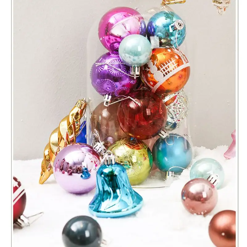 60-70ct Assorted Christmas Balls Ornament for Xmas Trees Parties, Holiday Decor
