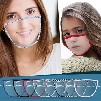 

Parent-child Mask With Window Visible Expression The Deaf And Hard Of Hearing For Protection For Adults Scarf Flag Bandana#3