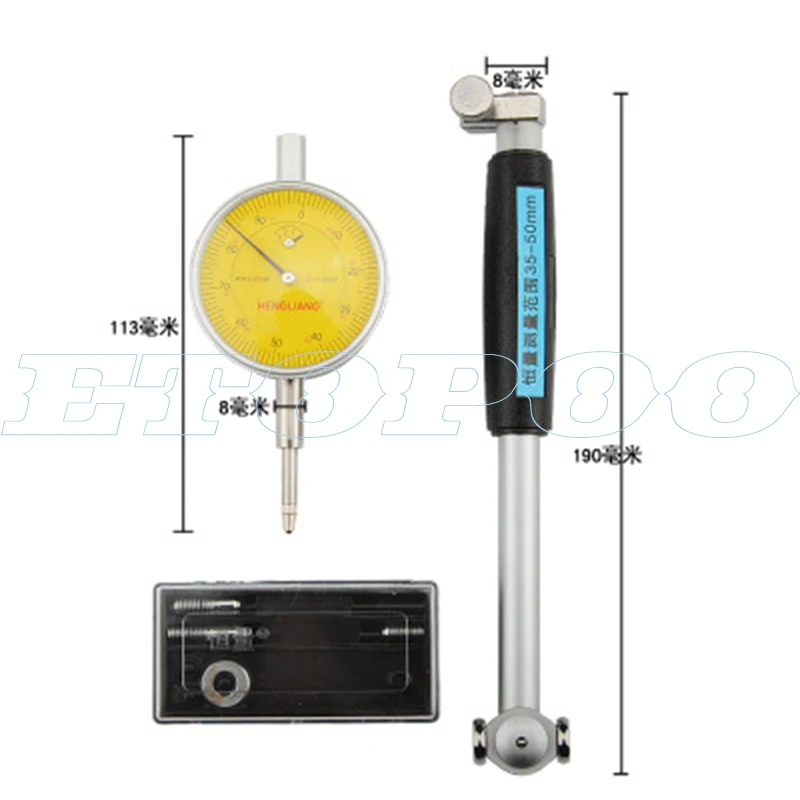 Dial Bore Gauge Dial Indicator Micrometer Inner Diameter Gauge 35-50mm