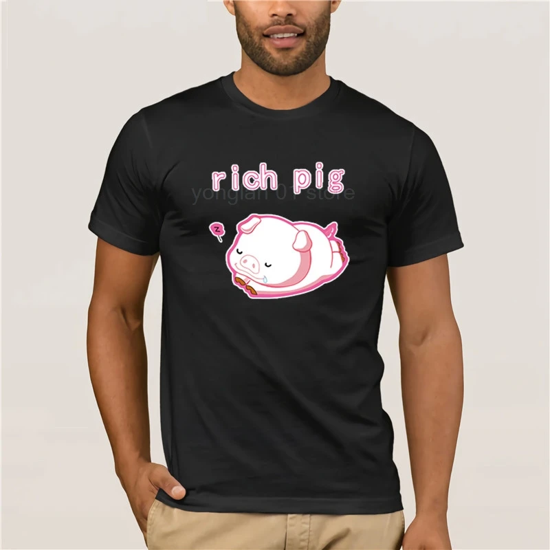 Мужская белая футболка с коротким рукавом Rico cerdo Rosa mujeres Camiseta повседневная divertido