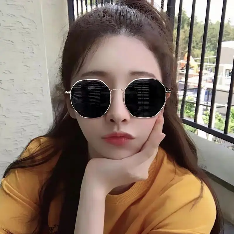 

8212 Retro circular spectacle frames for men and women with flat lens sunglasses