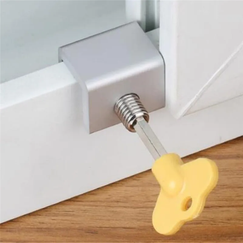 

Children Security window Cable Limit Lock Window Sliding Stopper Door Window Lock Restrictor Aluminum