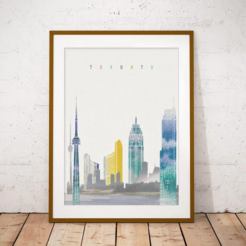 Холщовая картина Skyline Art Современная Настенная плакат новинка украшение для дома