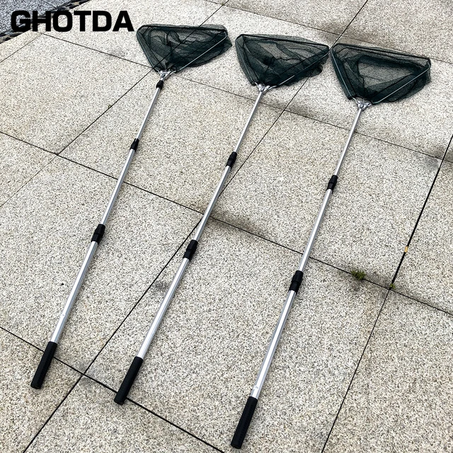 2.1m 1.7m 1.5m Telescopic Landing Net Folding Fishing Pole