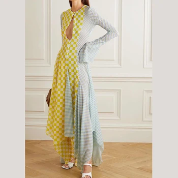 

Fashion women dress for summer 2020 new arrival Ladies pocket slash Long Dress Vestidos