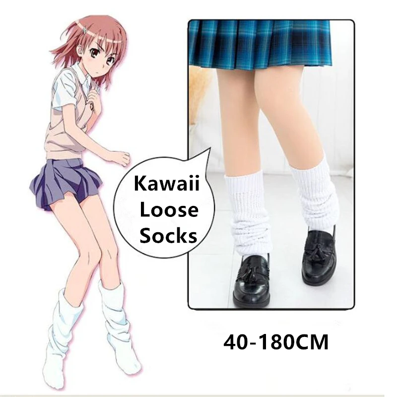 

Japan Kawaii Girl Loose Socks Anime Cosplay Women Slouch Socks Student Stocking Leg Warmers JK Uniform Accessories 40-180CM