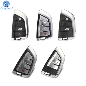 

OkeyTech Smart Remote Car Key Shell Case for BMW X5 X6 F15 X6 F16 G30 7 Series G11 X1 F48 F39 Fob 3/ 4 Buttons Knife Card Style